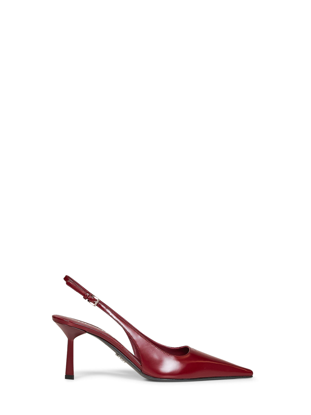 PRADA CALZATURE Prada Calzature Women Burgundy Brushed Leather Slingback Pumps