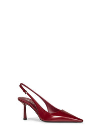 PRADA CALZATURE Prada Calzature Women Burgundy Brushed Leather Slingback Pumps
