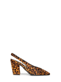 PRADA CALZATURE Prada Calzature Women Honey Leopard-Print Calf Hair Slingback Pumps