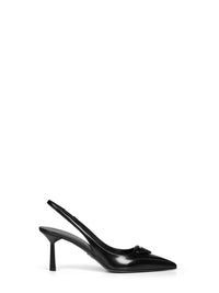 PRADA CALZATURE Prada Calzature Women Black Brushed Leather Slingback Pumps