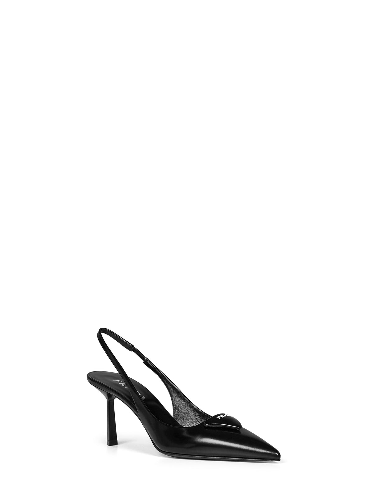 PRADA CALZATURE Prada Calzature Women Black Brushed Leather Slingback Pumps