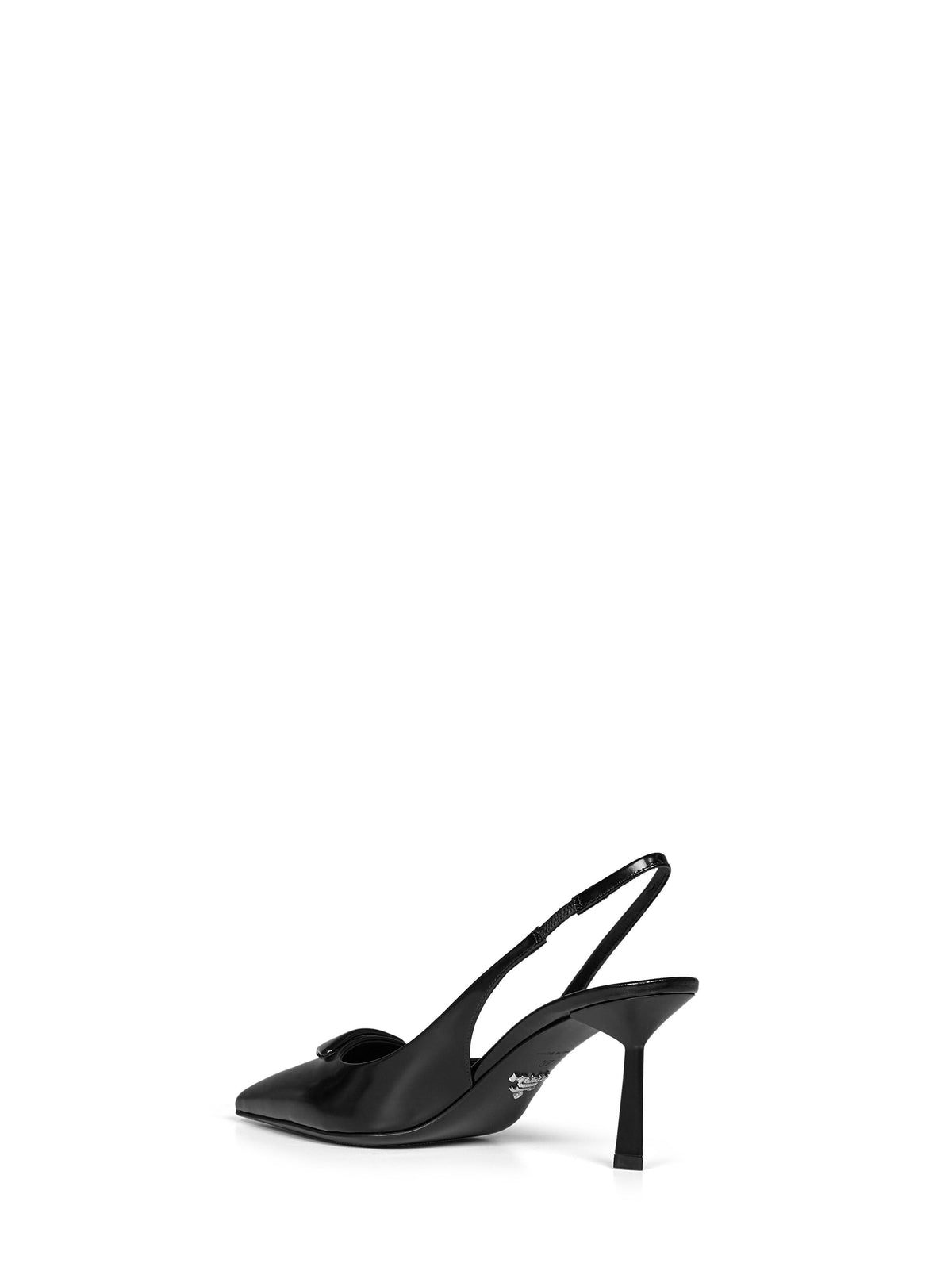 PRADA CALZATURE Prada Calzature Women Black Brushed Leather Slingback Pumps