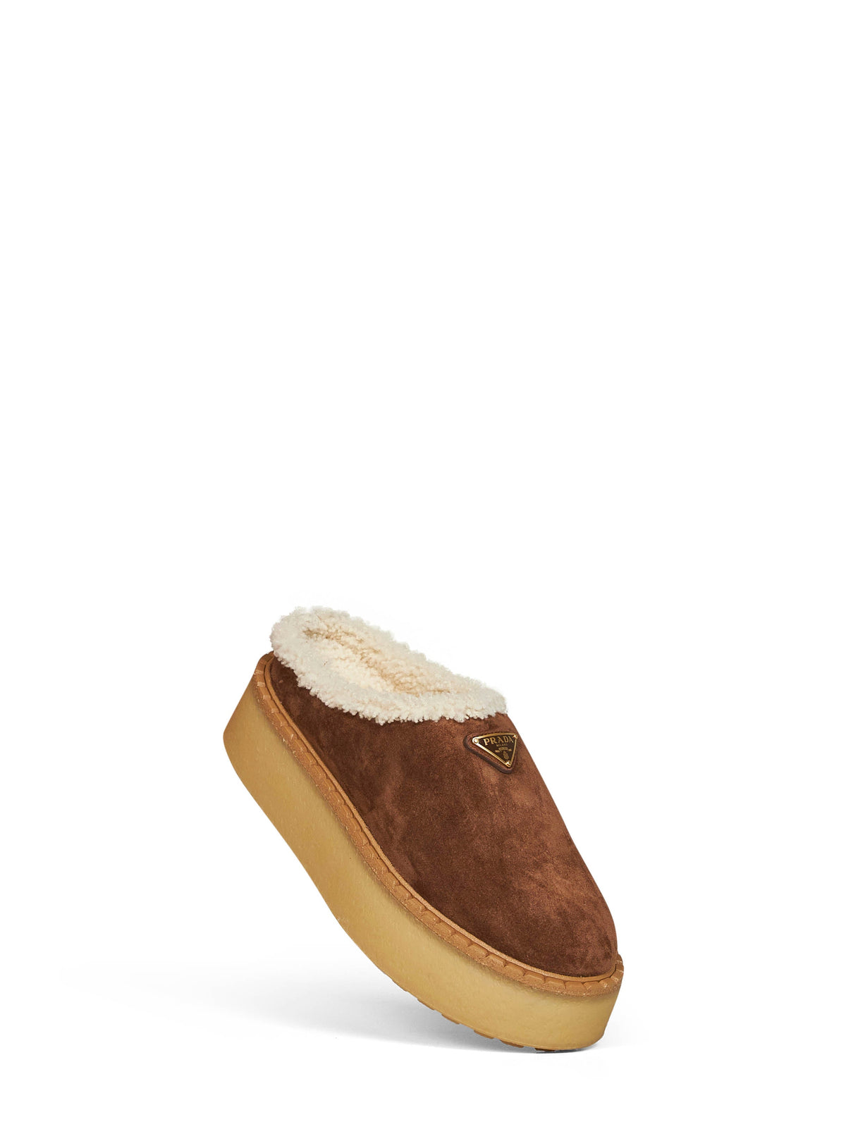 PRADA CALZATURE Prada Calzature Women Cocoa Suede Slippers