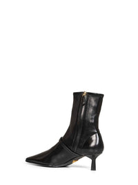 PRADA CALZATURE Prada Calzature Women Black Stretch Nappa Leather Ankle Boots
