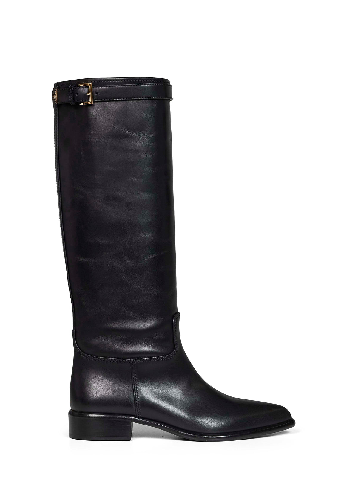 PRADA CALZATURE Prada Calzature Women Black Leather Knee-High Boots