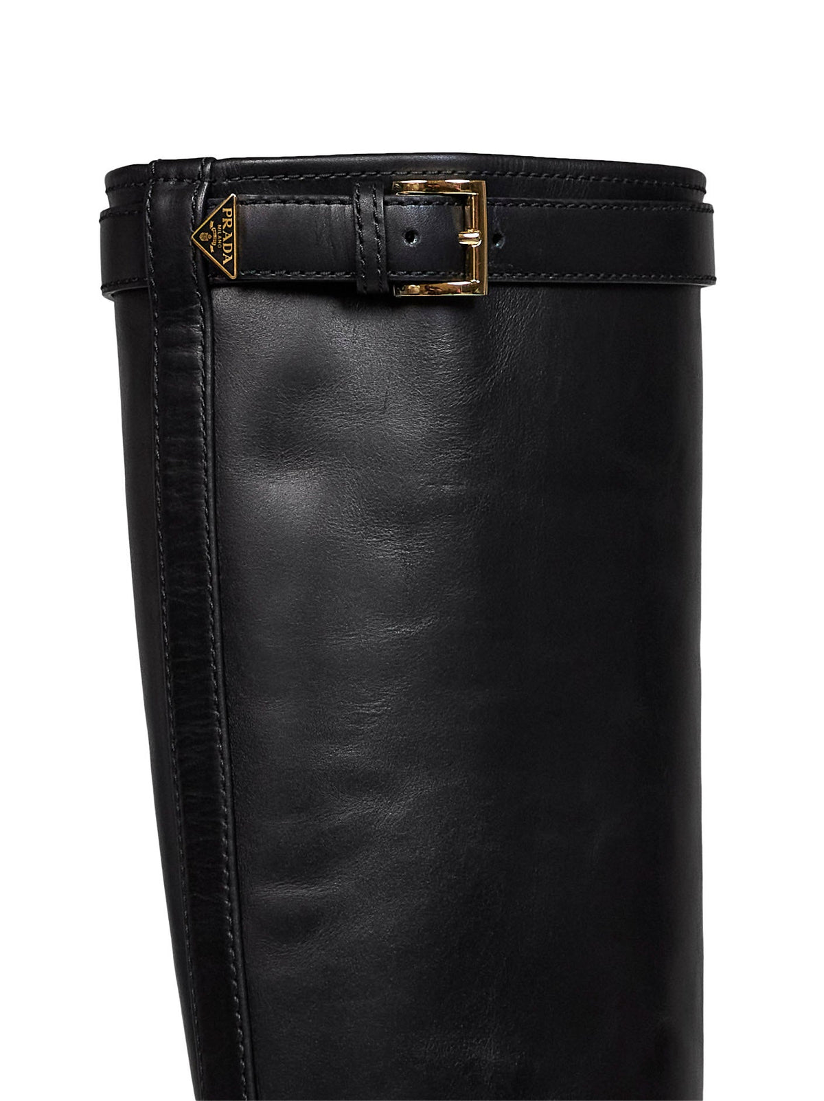 PRADA CALZATURE Prada Calzature Women Black Leather Knee-High Boots