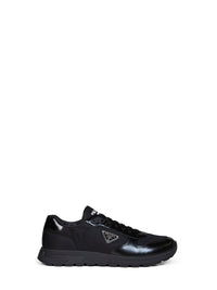 Prada Calzature Men Black Re-Nylon And Brushed Leather Prax 01 Sneakers