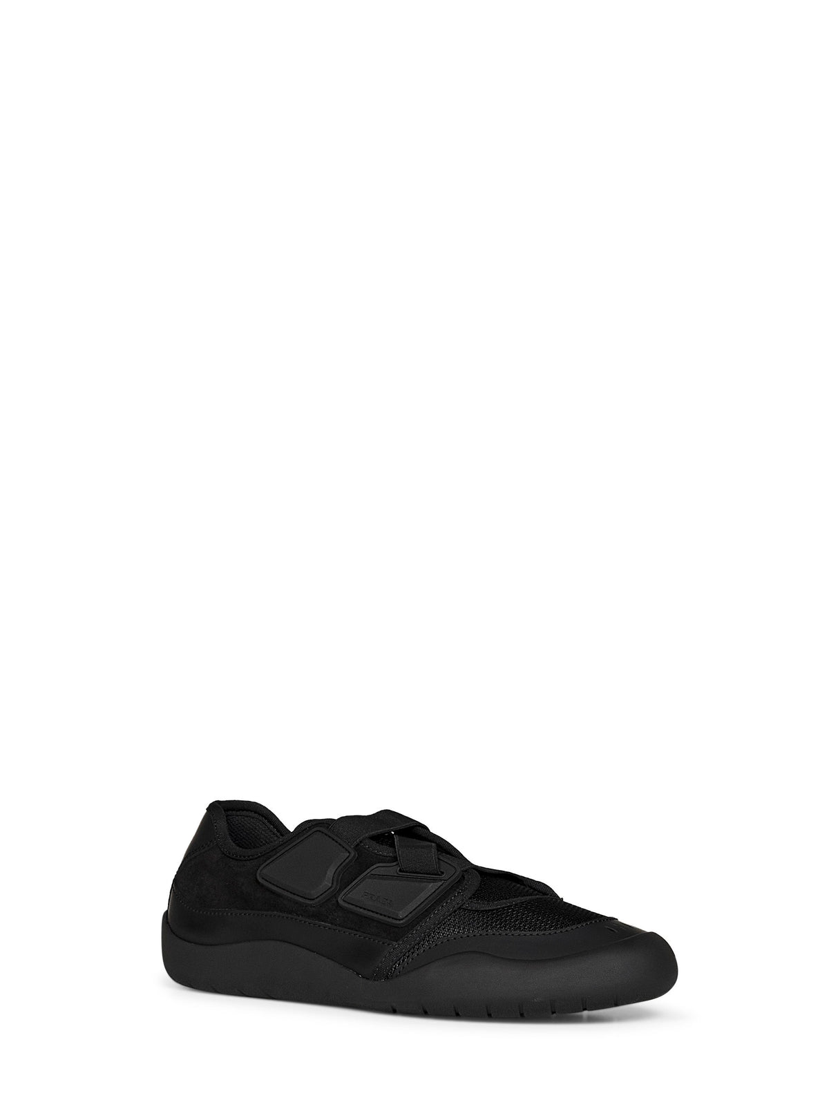 PRADA CALZATURE Prada Calzature Men Black Leather And Mesh Fabric Speedrock Sneakers