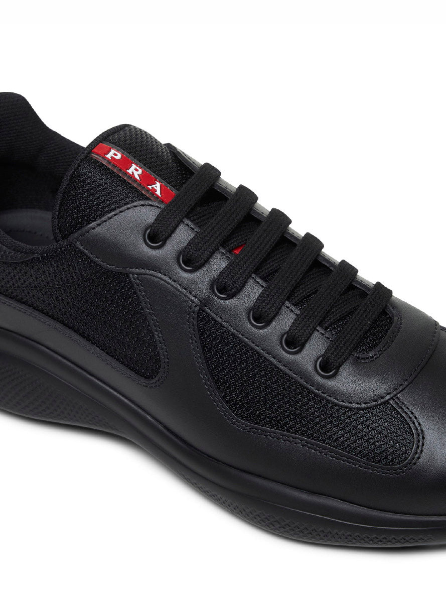PRADA CALZATURE Prada Calzature Men Black Prada America's Cup Sneakers