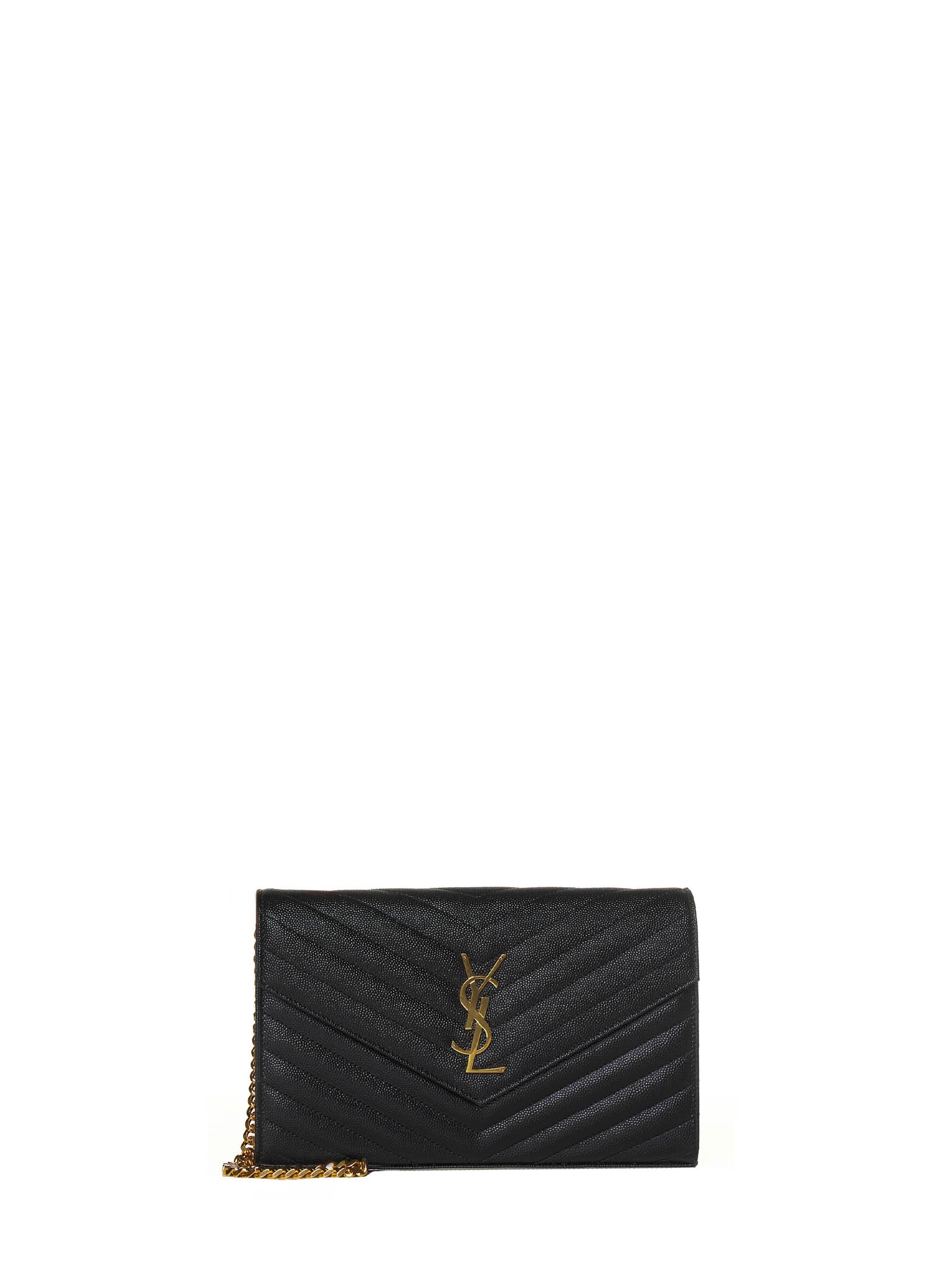 SAINT LAURENT Saint Laurent Women Classic Cassandre Pouch In Grain De Poudre Leather By Saint Laurent