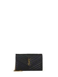 SAINT LAURENT Saint Laurent Women Classic Cassandre Pouch In Grain De Poudre Leather By Saint Laurent