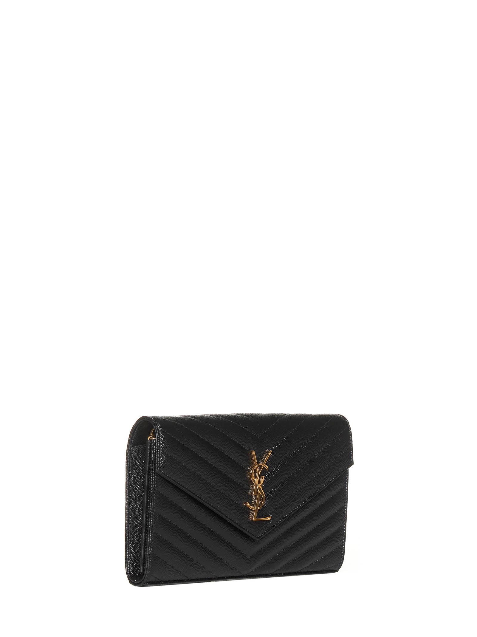 SAINT LAURENT Saint Laurent Women Classic Cassandre Pouch In Grain De Poudre Leather By Saint Laurent