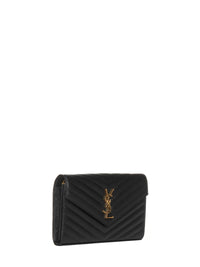 SAINT LAURENT Saint Laurent Women Classic Cassandre Pouch In Grain De Poudre Leather By Saint Laurent