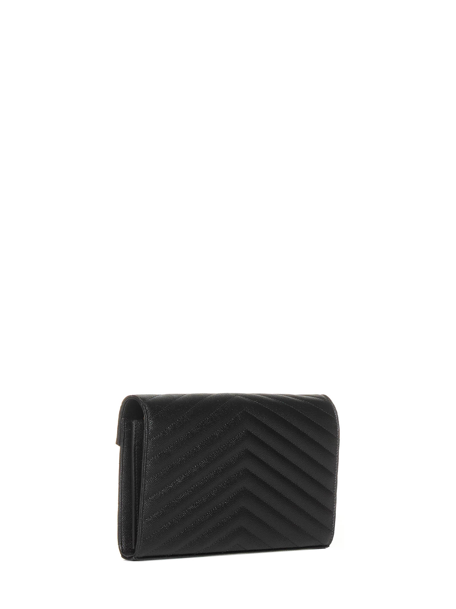 SAINT LAURENT Saint Laurent Women Classic Cassandre Pouch In Grain De Poudre Leather By Saint Laurent