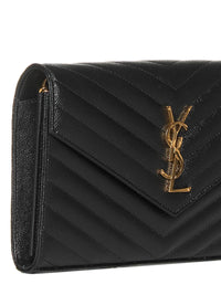 SAINT LAURENT Saint Laurent Women Classic Cassandre Pouch In Grain De Poudre Leather By Saint Laurent