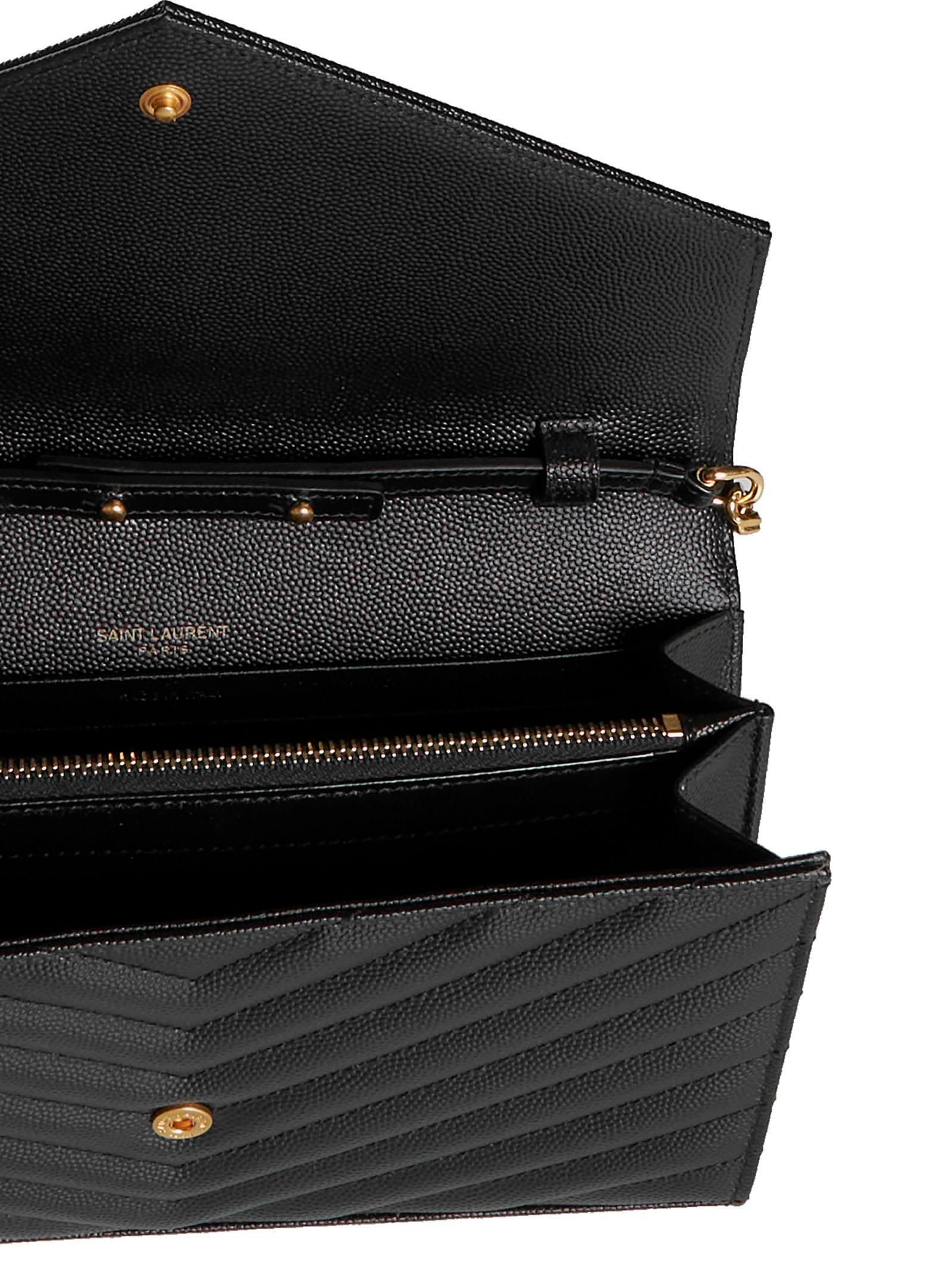 SAINT LAURENT Saint Laurent Women Classic Cassandre Pouch In Grain De Poudre Leather By Saint Laurent