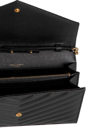 SAINT LAURENT Saint Laurent Women Classic Cassandre Pouch In Grain De Poudre Leather By Saint Laurent