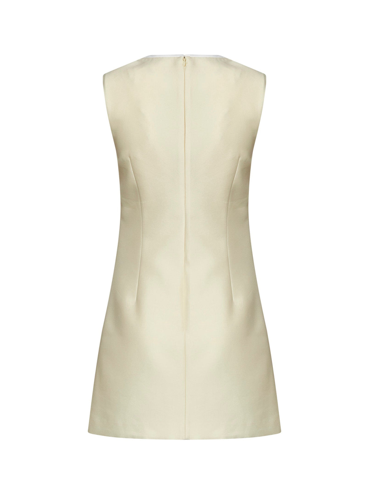 Self Portrait Women Yellow Taffeta Mini Dress With Bows Detail