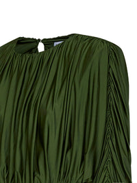 SELF PORTRAIT Self Portrait Women Olive Jersey Gathered Cropped Top
