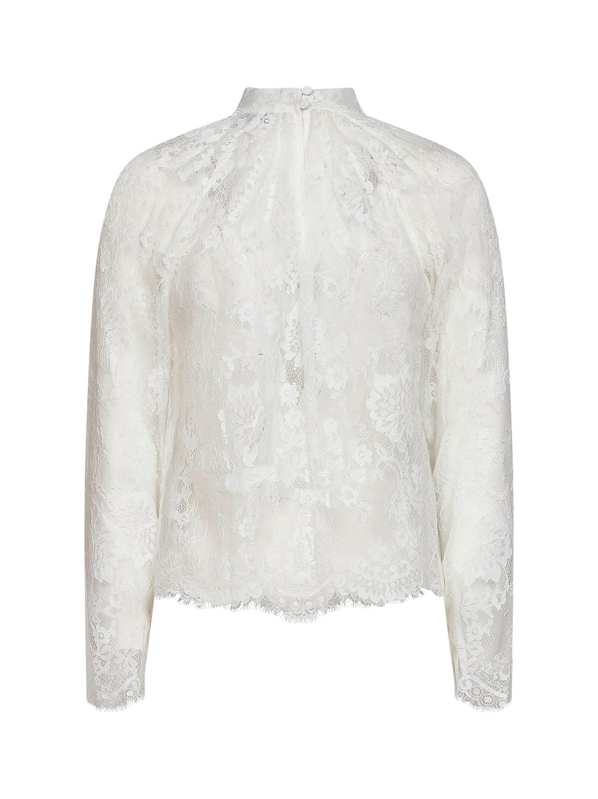 SELF PORTRAIT Self Portrait Women White Lace Long-Sleeved Blouse