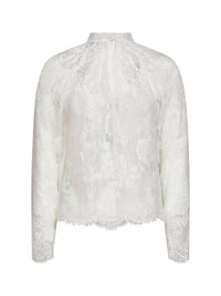 SELF PORTRAIT Self Portrait Women White Lace Long-Sleeved Blouse