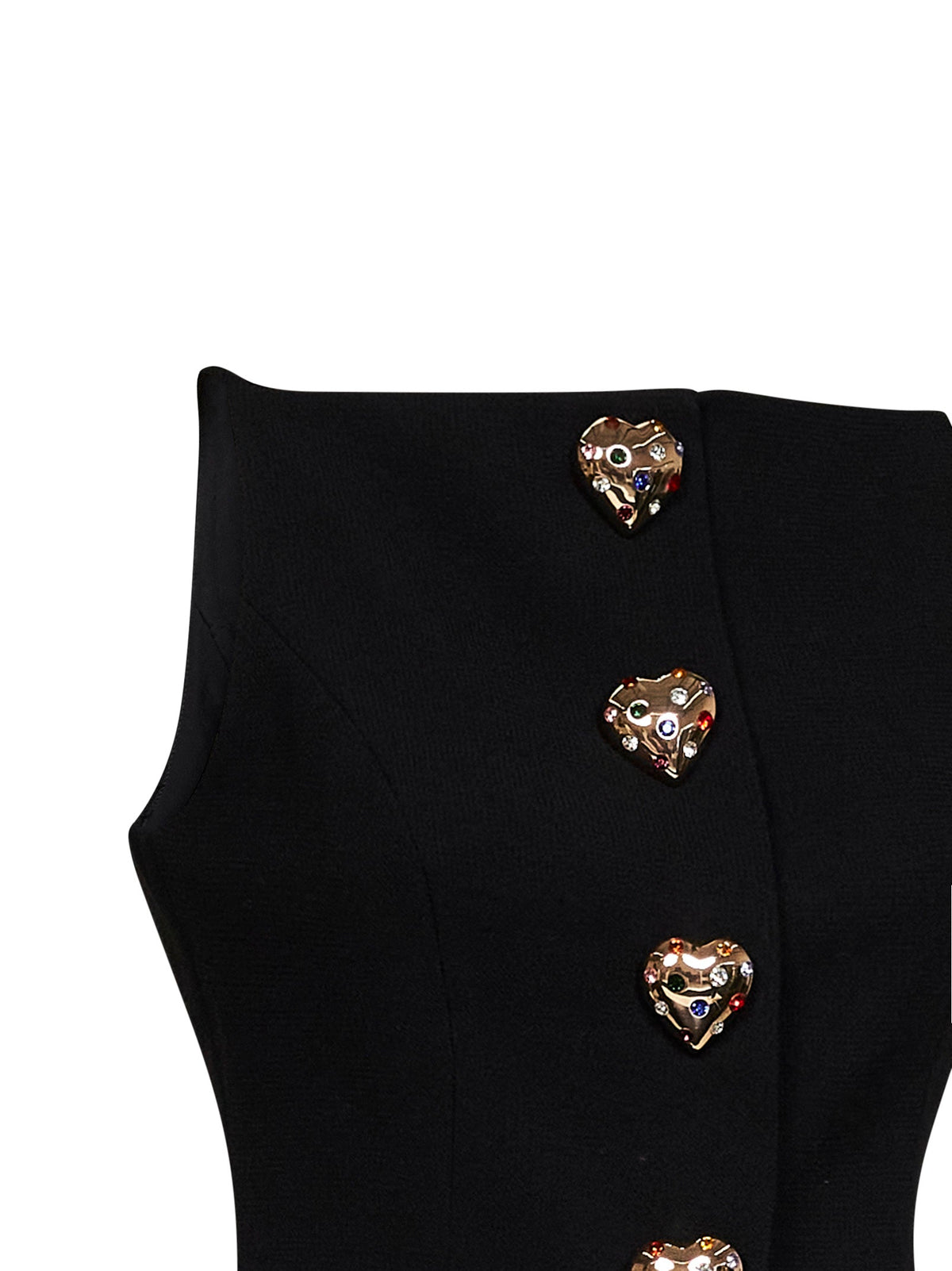 Self Portrait Women Black Wool Crêpe Top