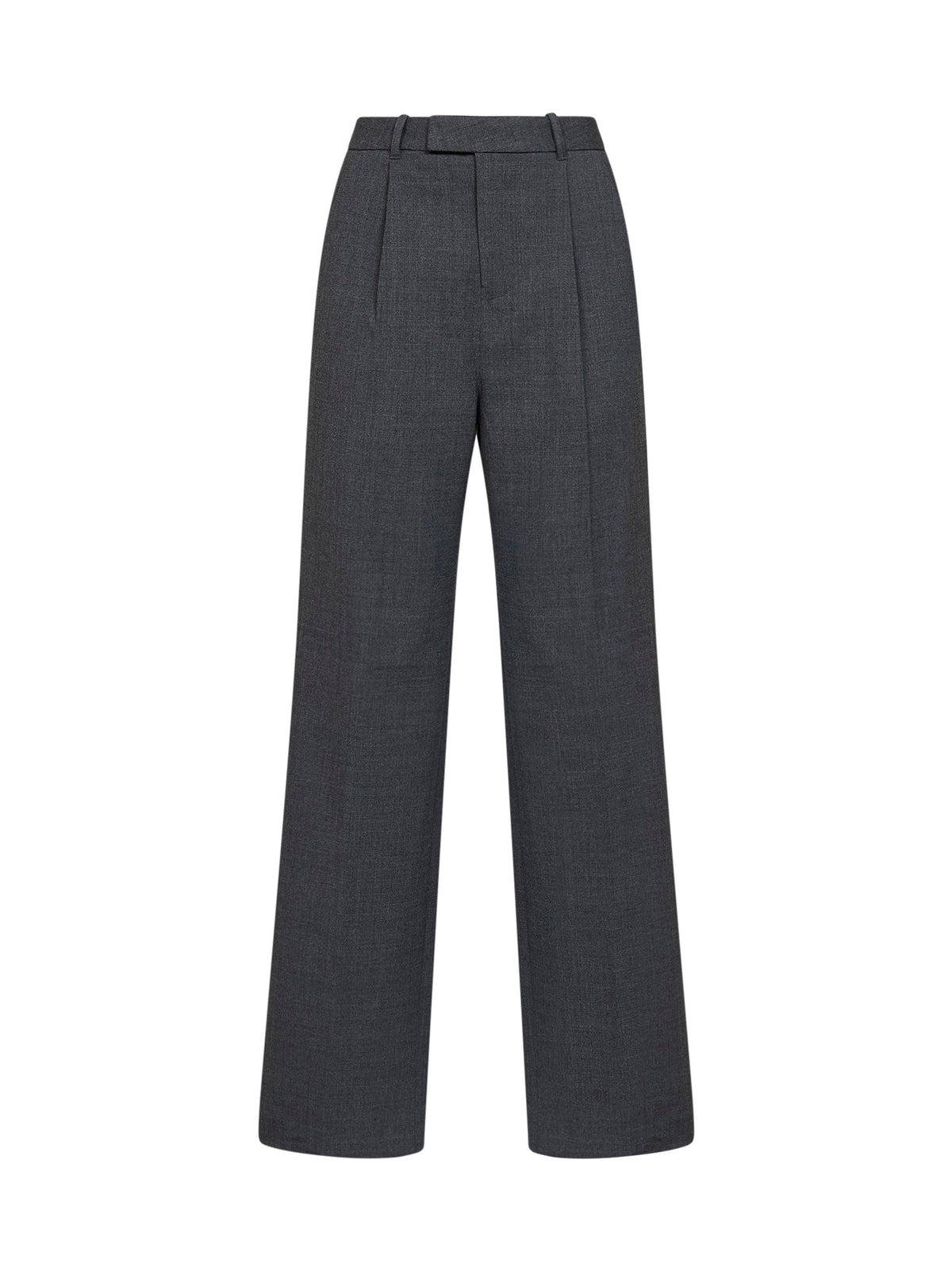 Self Portrait Women Grey Stretch Wool-Blend Tailored Trousers