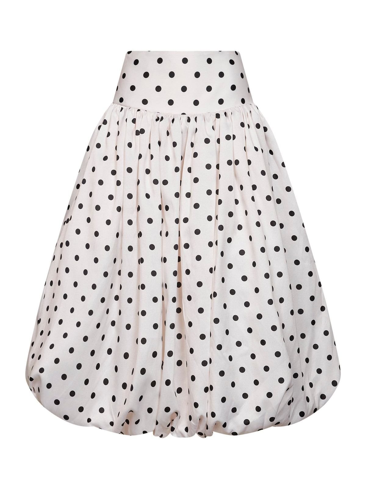 SELF PORTRAIT Self Portrait Women Cream Polka Dot Taffeta Midi Skirt