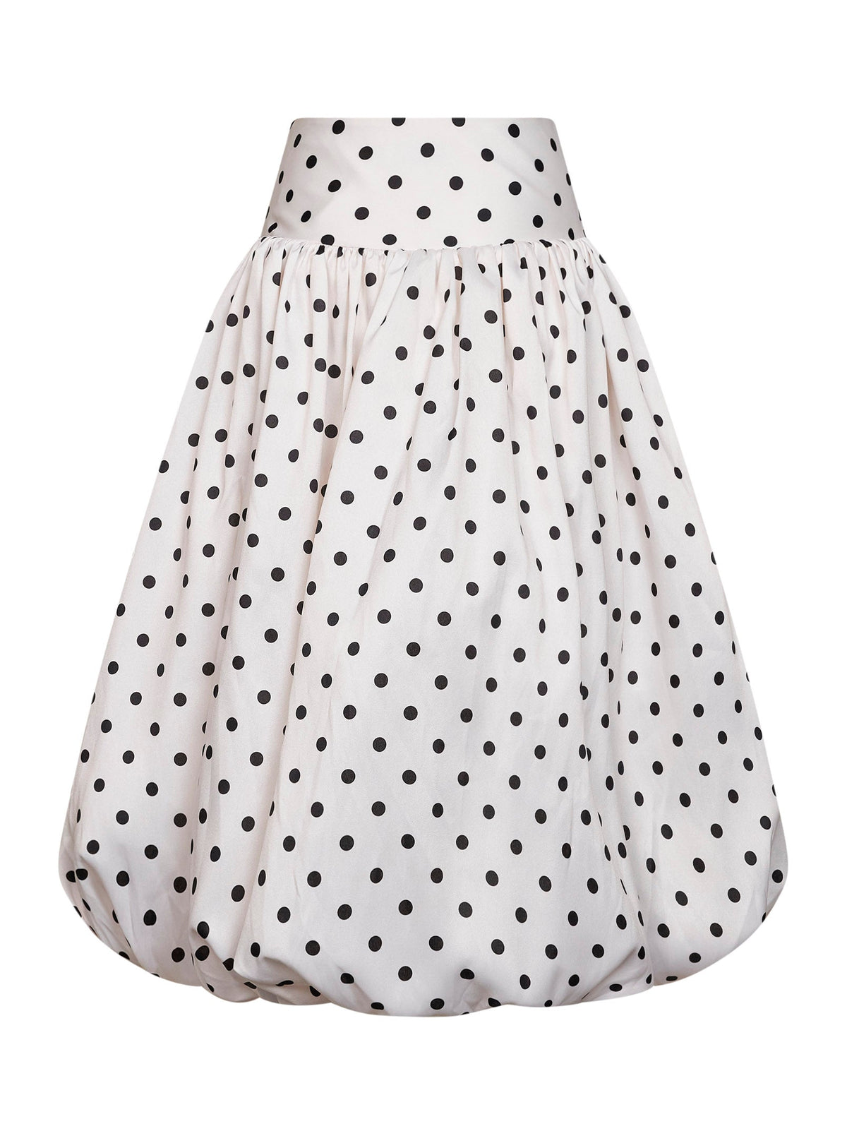 SELF PORTRAIT Self Portrait Women Cream Polka Dot Taffeta Midi Skirt