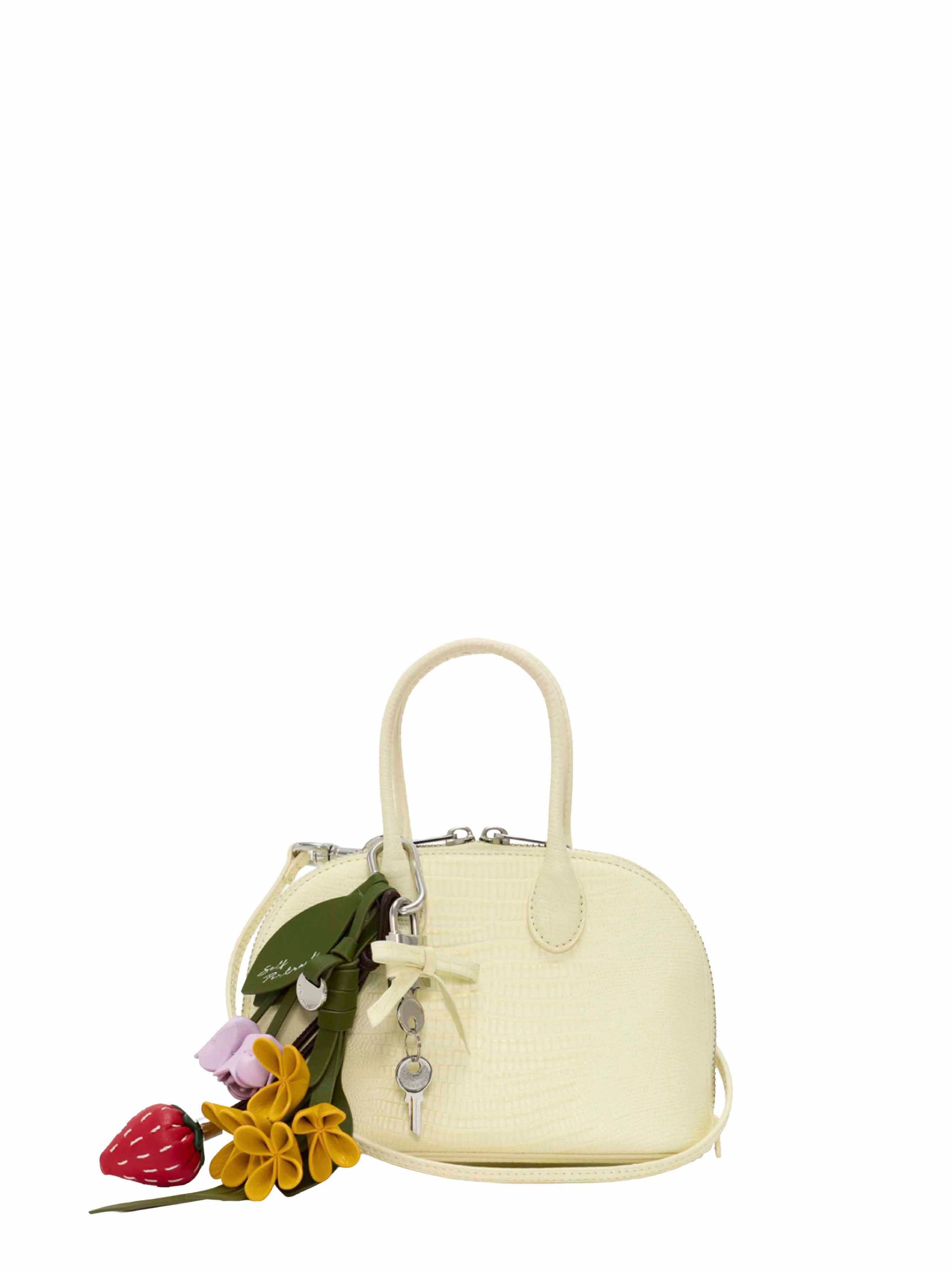 SELF PORTRAIT Self Portrait Women Yellow Mini Bag With Shoulder Strap And Charms