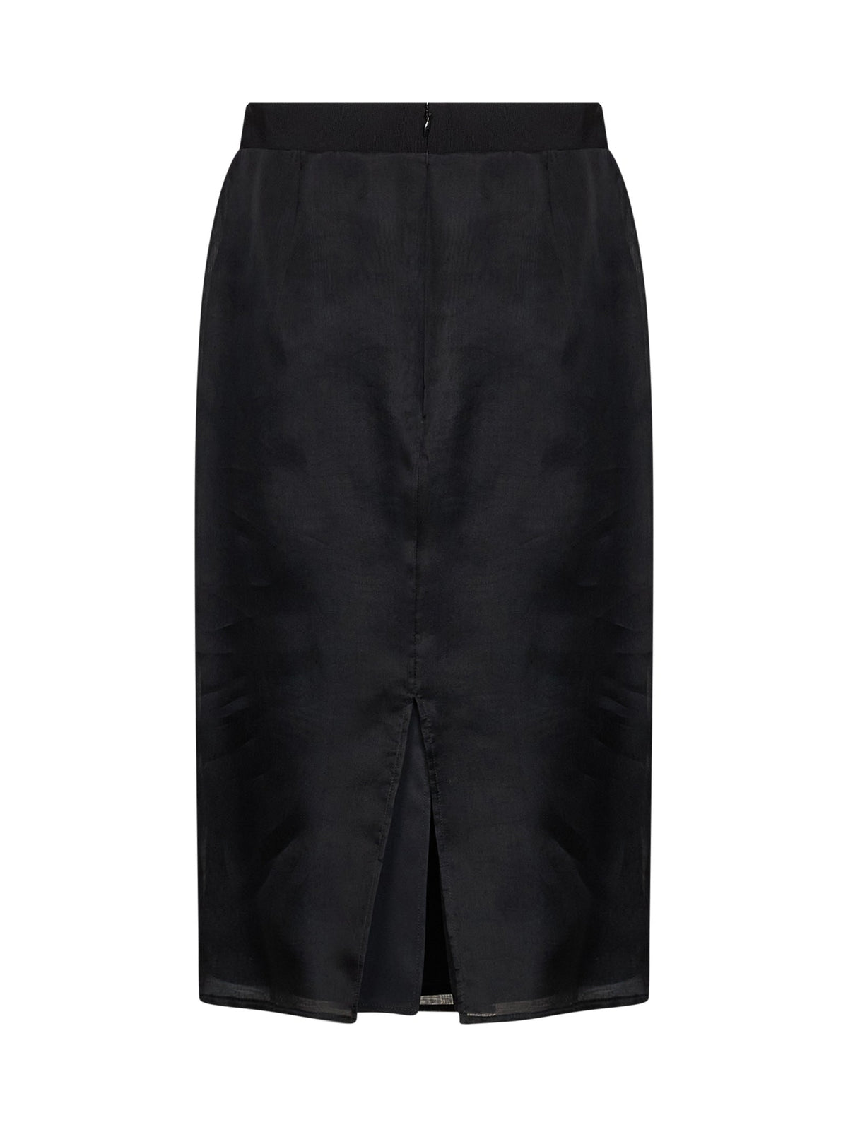Stella Mccartney Women Black Crystal-Embellished Silk Organza Midi Skirt