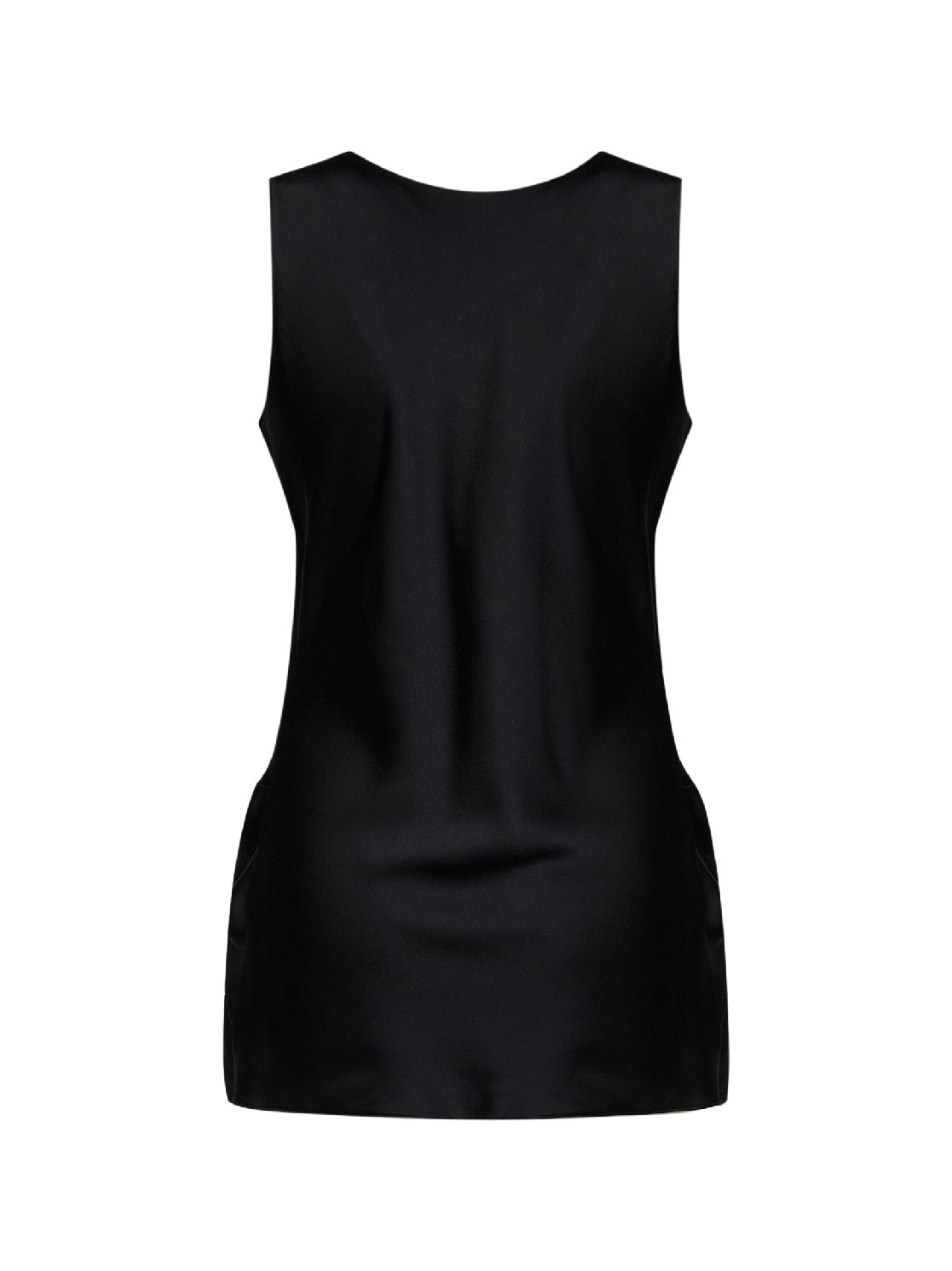 STELLA MCCARTNEY Stella Mccartney Women Black Satin Draped Top