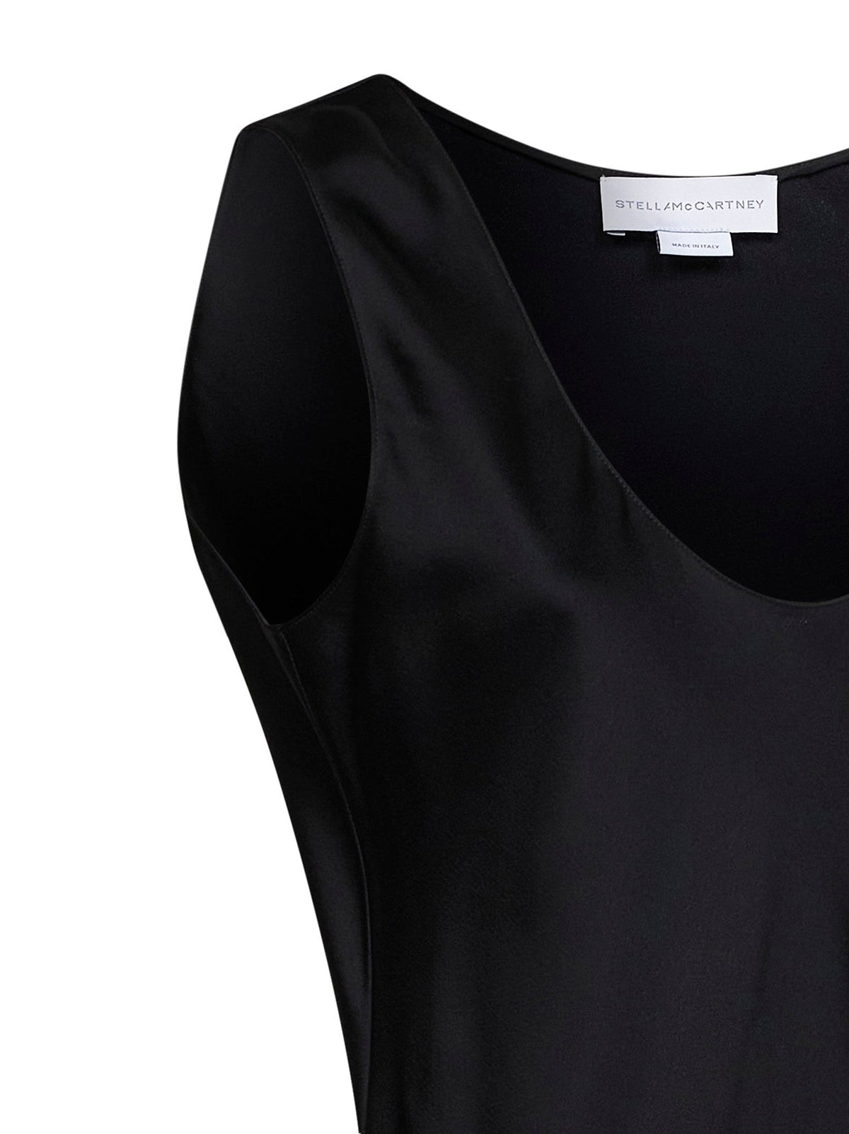 STELLA MCCARTNEY Stella Mccartney Women Black Satin Draped Top