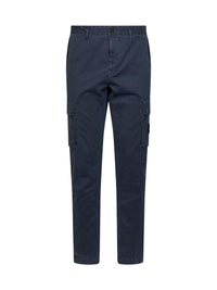 STONE ISLAND Stone Island Men Blue Organic Stretch Broken Twill Cargo Trousers
