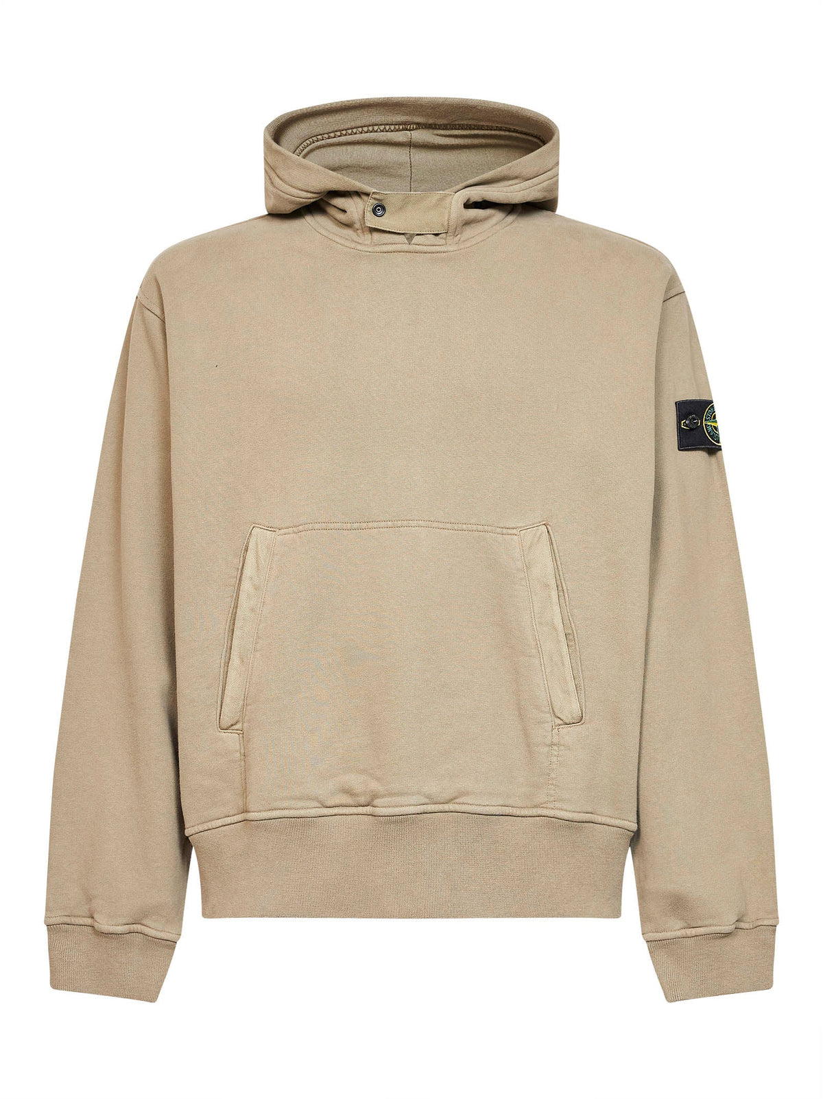 Stone Island Men Military Green Organic Cotton Hoodie