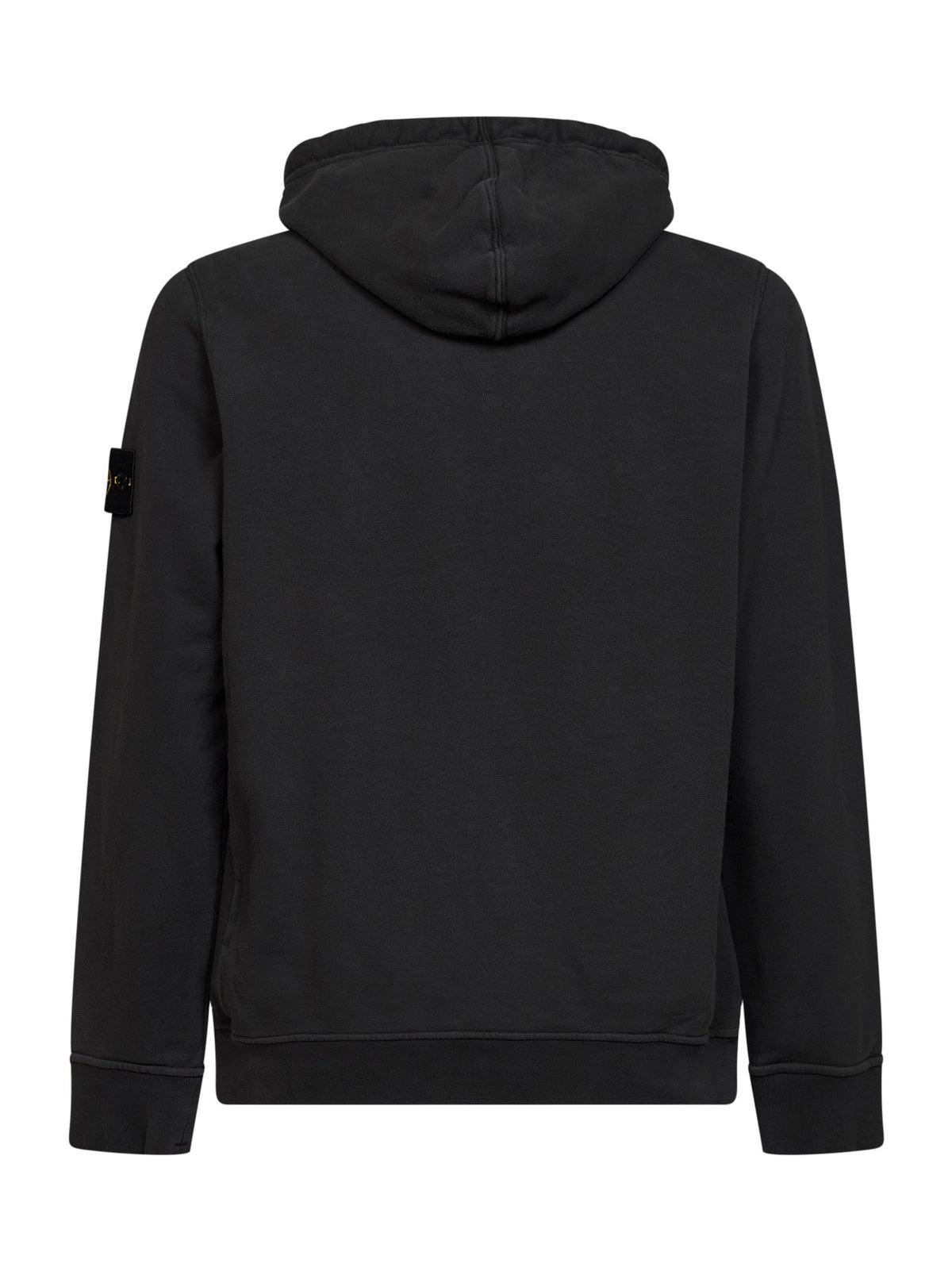 Stone Island Men Lead Grey Stretch Organic Cotton Hoodie