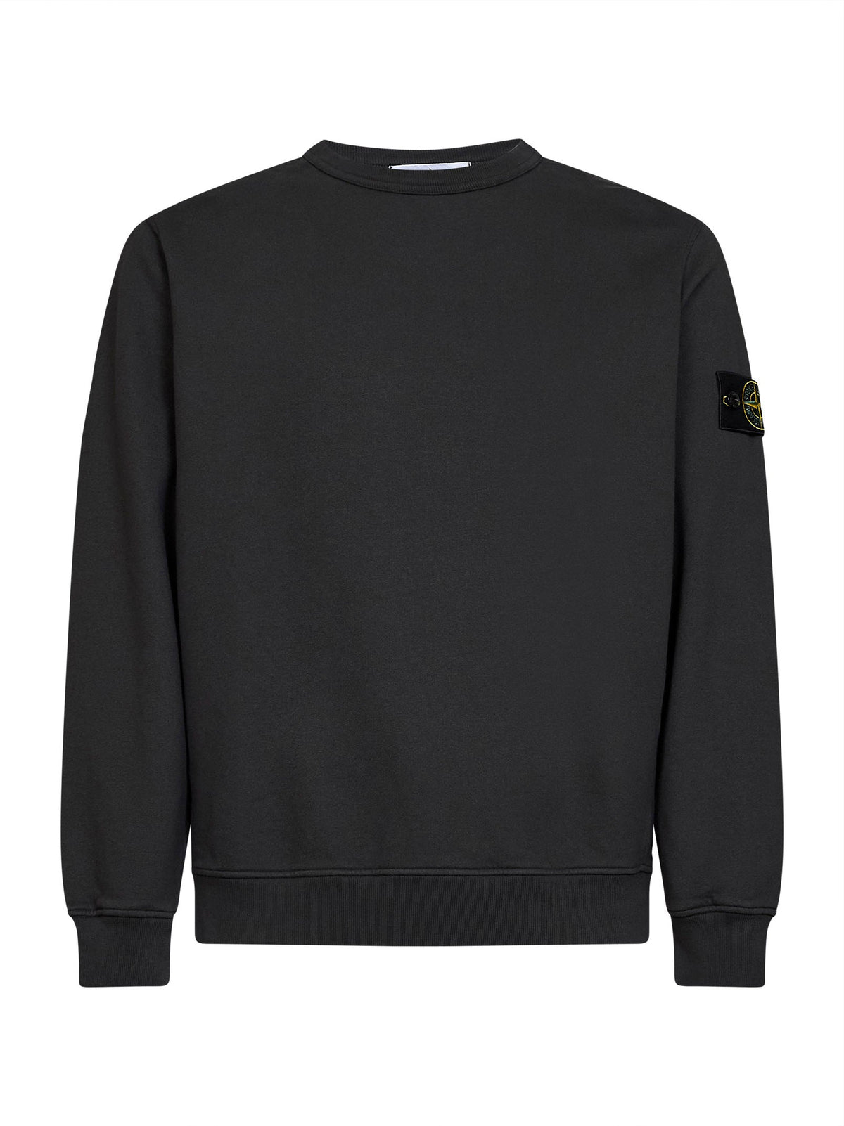 STONE ISLAND Stone Island Men Lead Grey Organic Stretch Cotton Crewneck Sweatshirt
