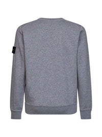 STONE ISLAND Stone Island Men Melange Grey Melange Organic Cotton Crewneck Sweatshirt
