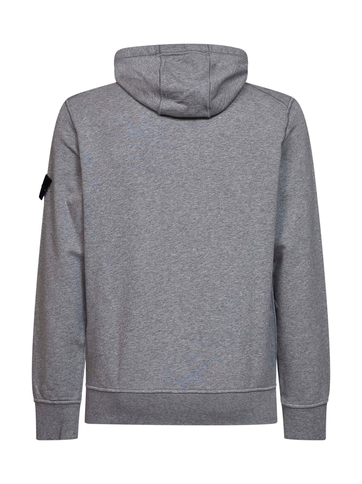 STONE ISLAND Stone Island Men Mélange Grey Mélange Organic Cotton Hoodie