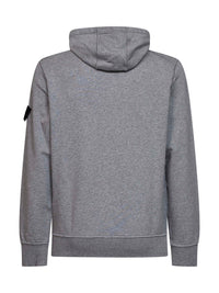 STONE ISLAND Stone Island Men Mélange Grey Mélange Organic Cotton Hoodie