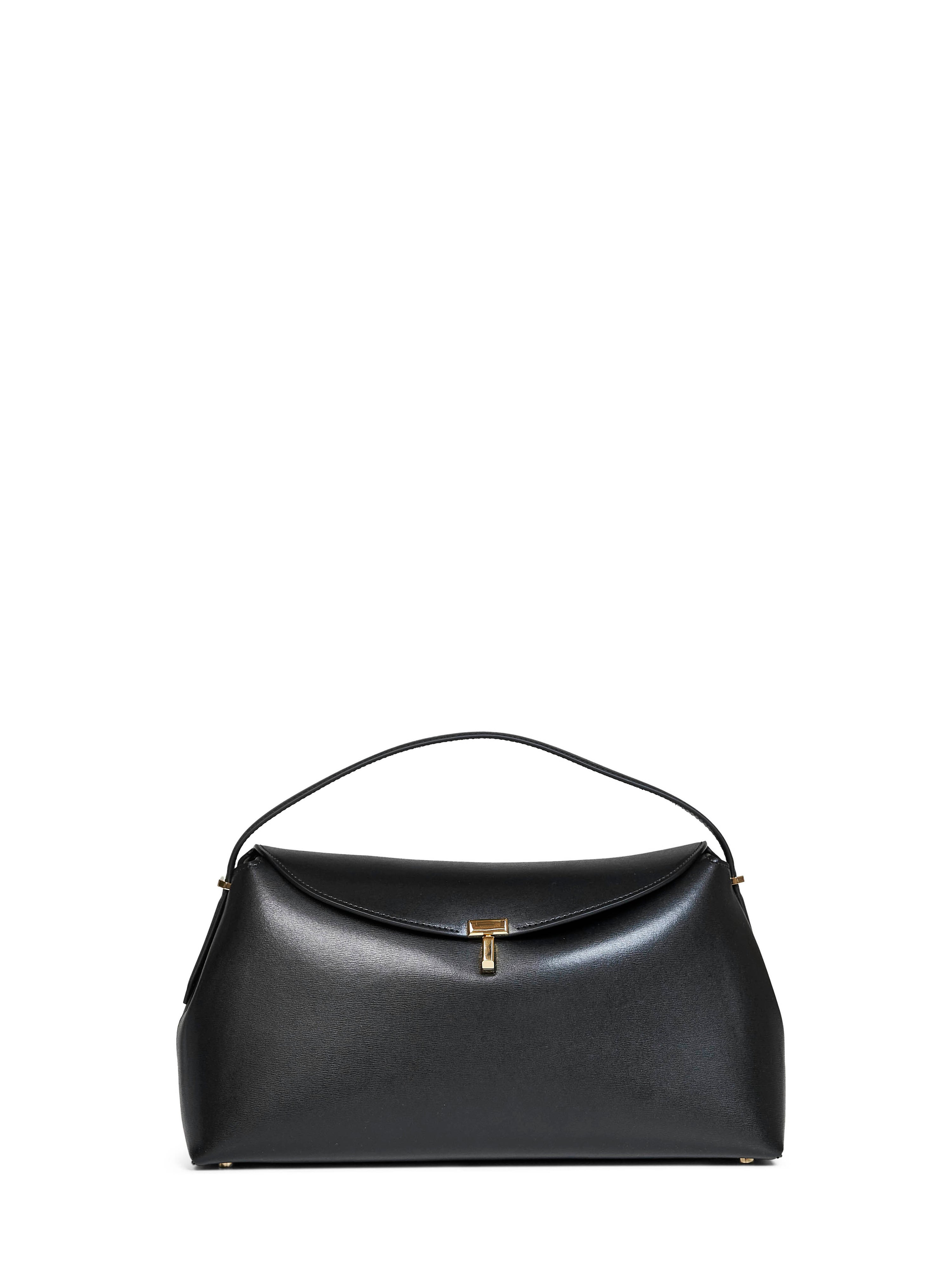 TOTEME Toteme Women Black T-Lock Top Handle Bag