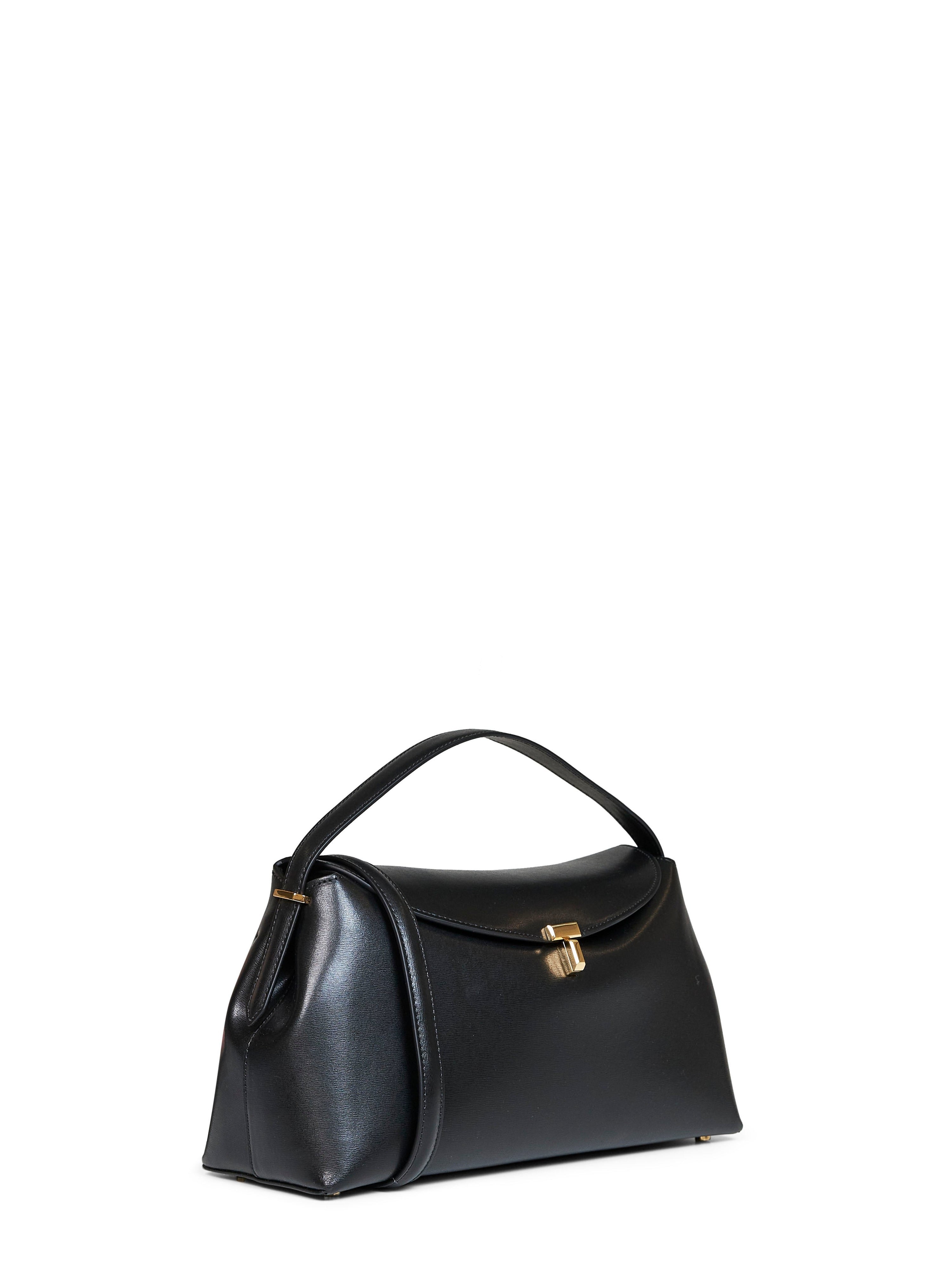 TOTEME Toteme Women Black T-Lock Top Handle Bag