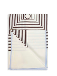 Toteme Women Macadamia Silk Centered Monogram Scarf