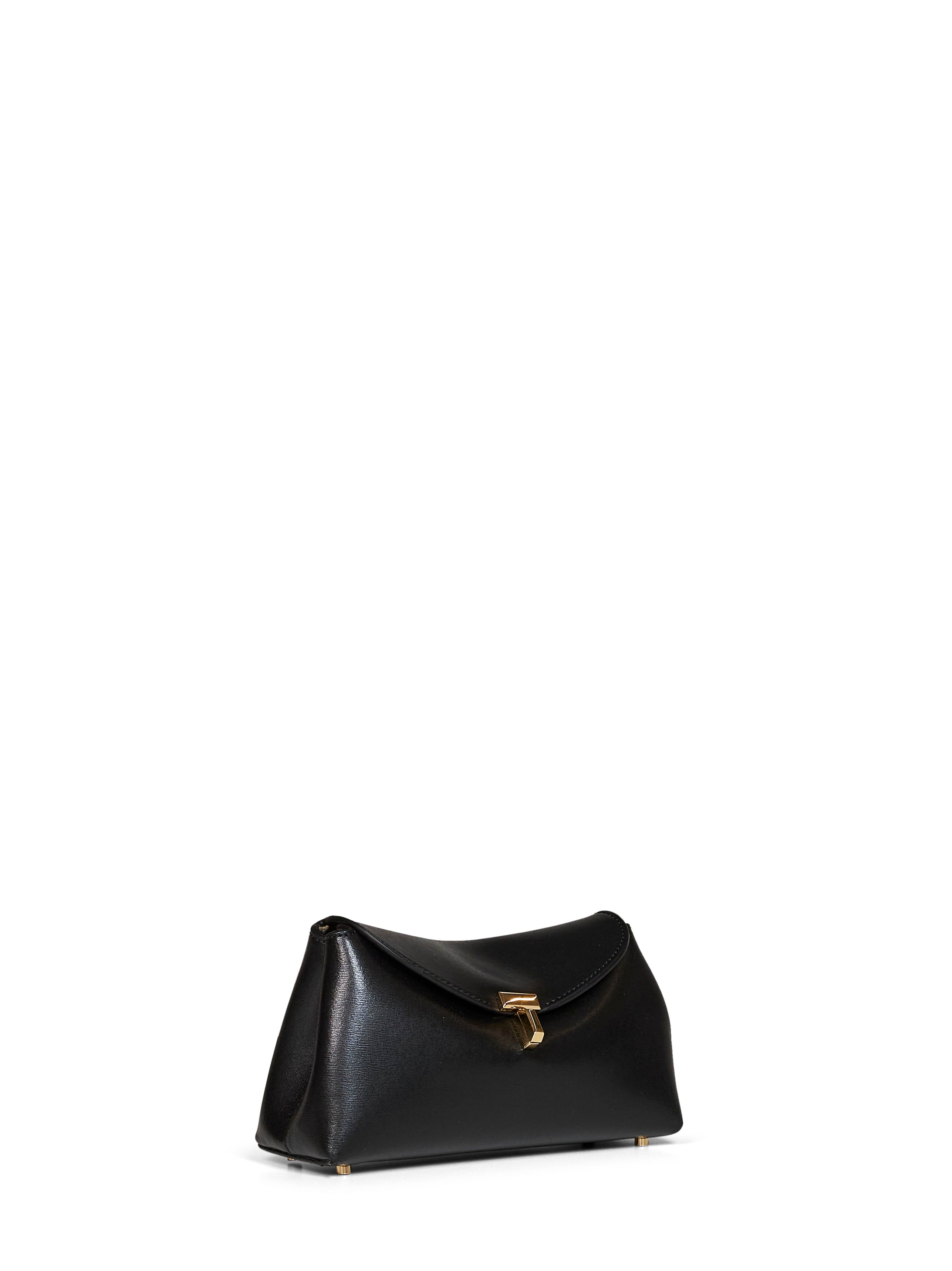 TOTEME Toteme Women Black Mini T-Lock Clutch Bag