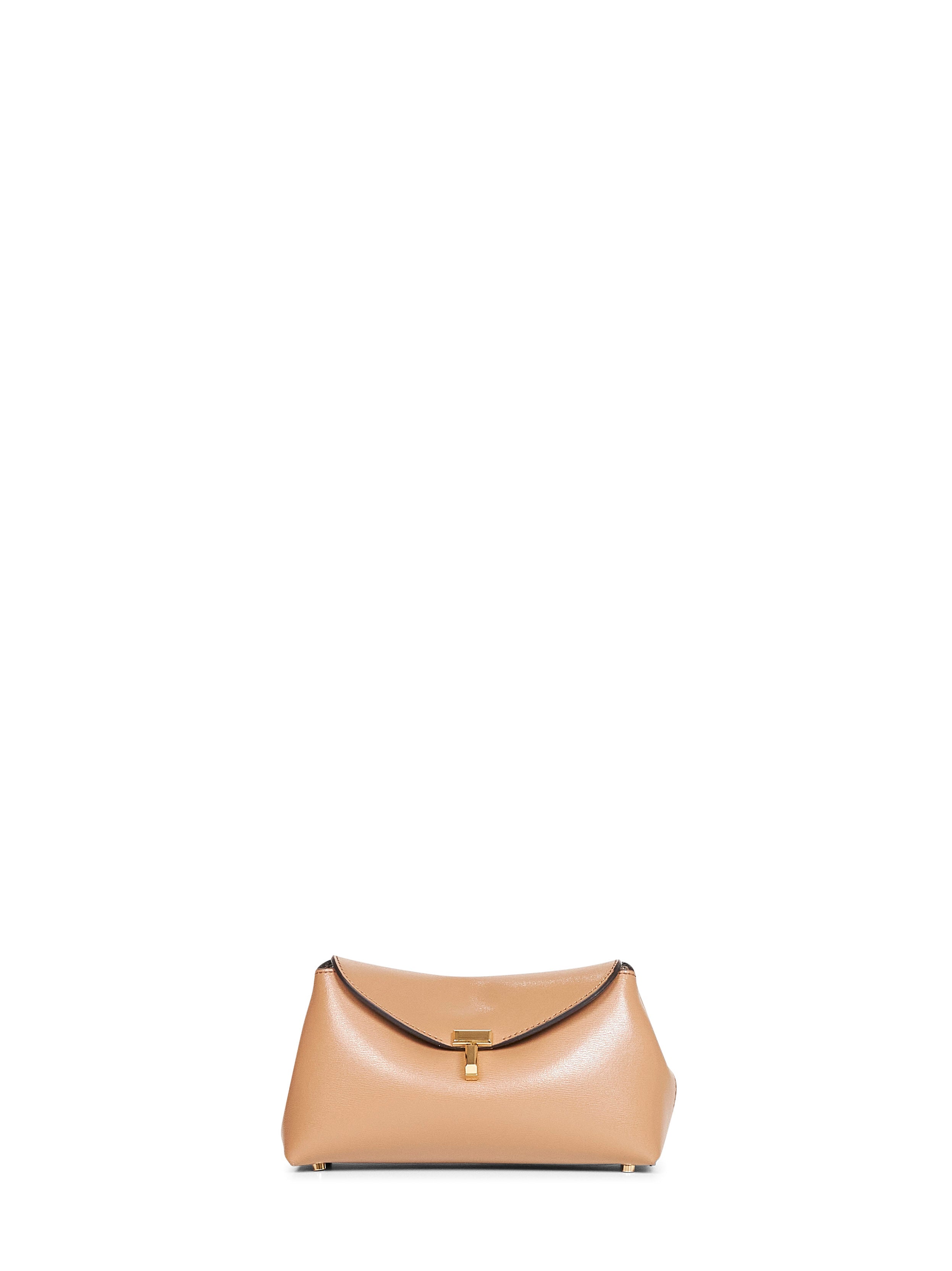 TOTEME Toteme Women Camel Mini T-Lock Clutch Bag