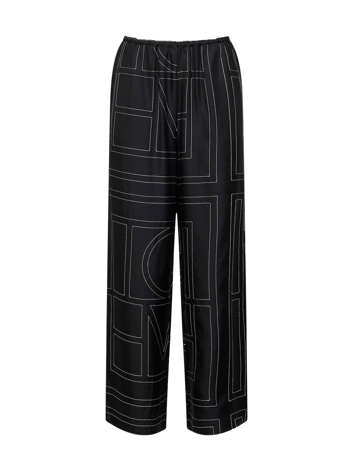 Toteme Women Black Monogram Silk Pj Trousers