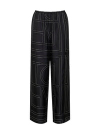 Toteme Women Black Monogram Silk Pj Trousers