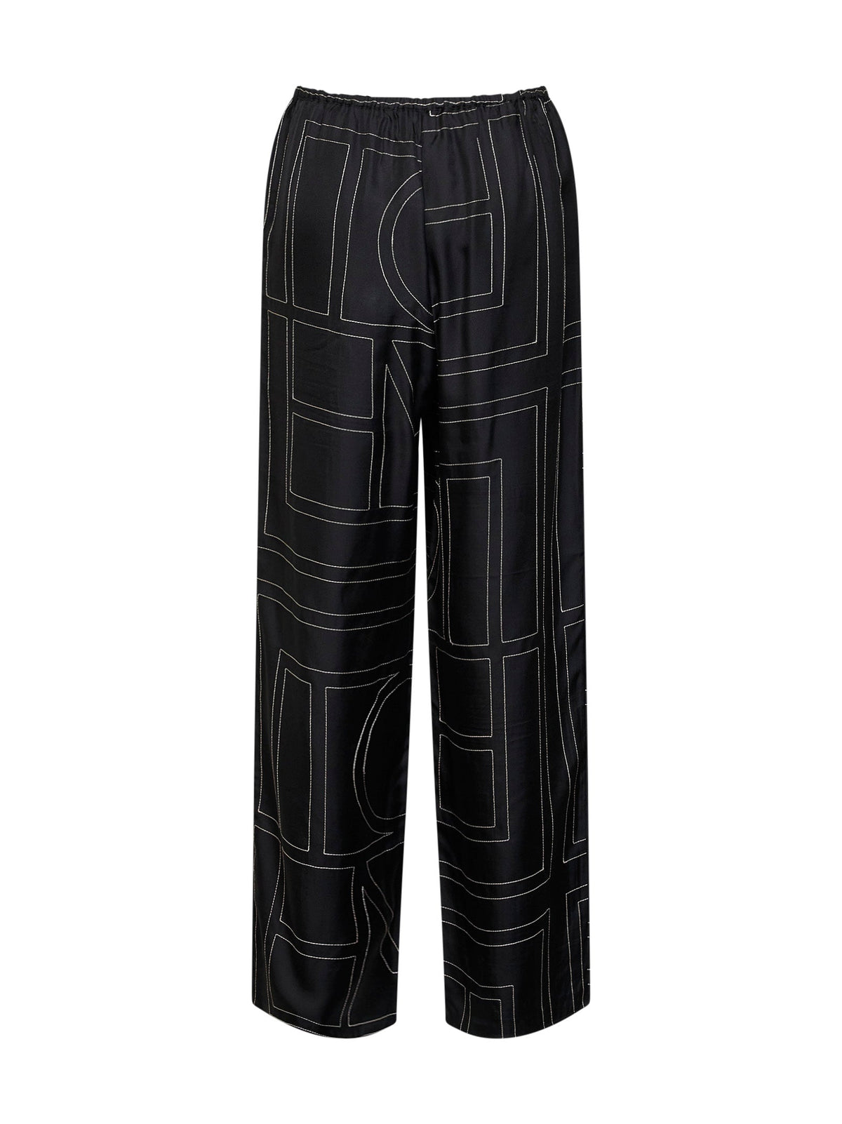 Toteme Women Black Monogram Silk Pj Trousers