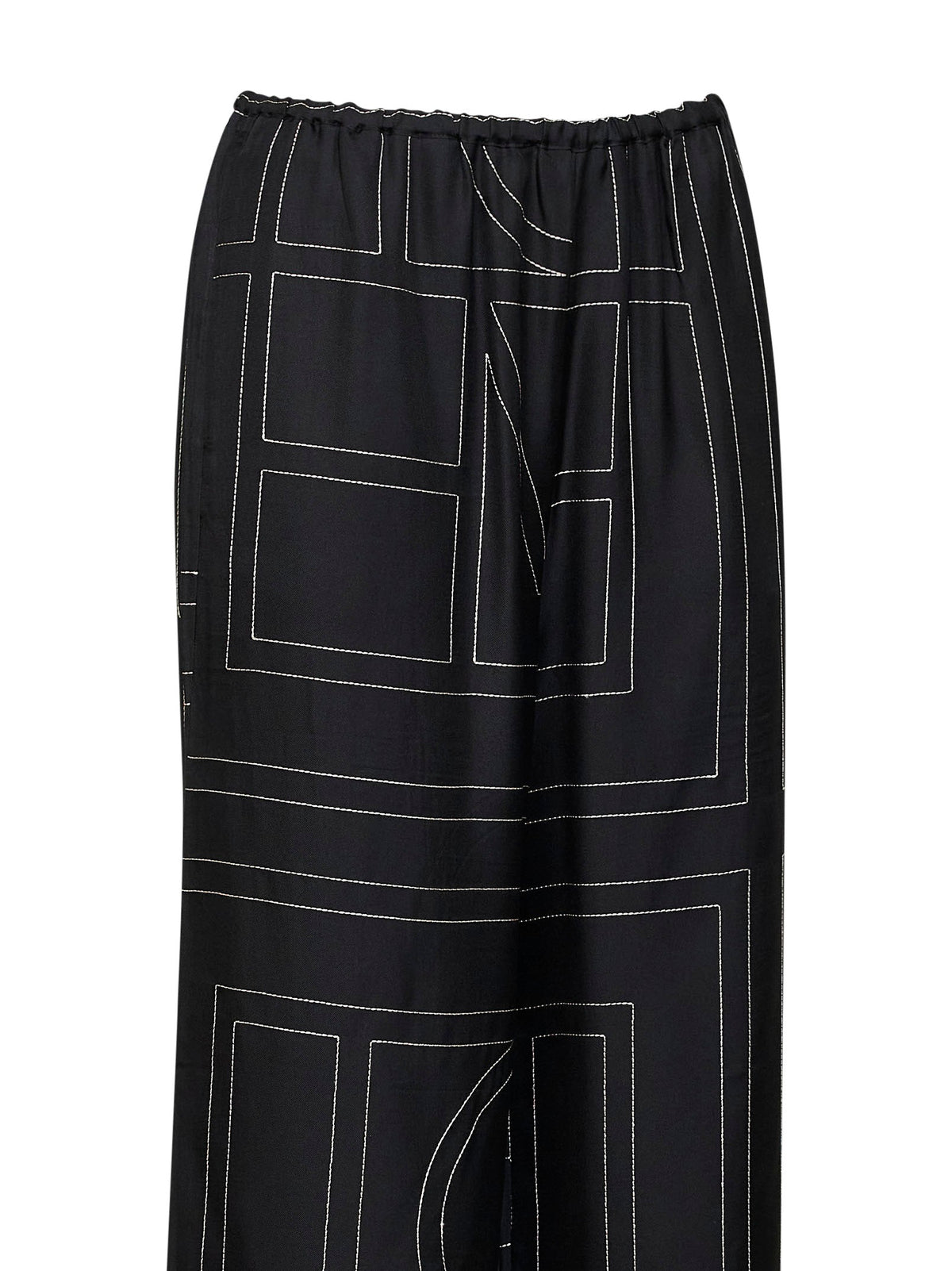 Toteme Women Black Monogram Silk Pj Trousers