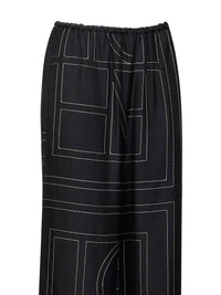 Toteme Women Black Monogram Silk Pj Trousers
